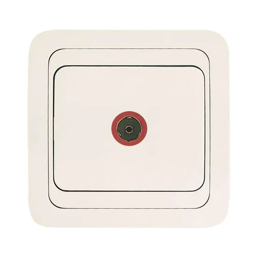 Розетка телевизионная TV 1-м СП Mimoza 16А IP20 бел./бел. Makel 12007